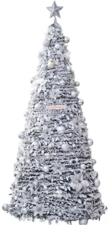 Kunstkerstboom opvouwbaar zilver 165 cm