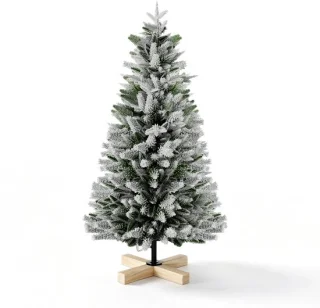 Kunstkerstboom PE + PVC 150 cm – gevlokt