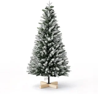 Kunstkerstboom PE + PVC 180 cm – gevlokt