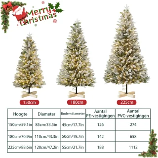 Kunstkerstboom PE/PVC 225 cm