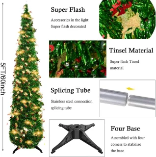 Kunstkerstboom Pop 150 cm Donkergroen