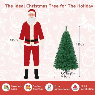 Kunstkerstboom potloodvorm 150-240 cm groen