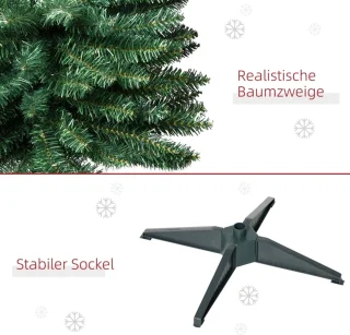 Kunstkerstboom potloodvormig 180 cm groen met standaard