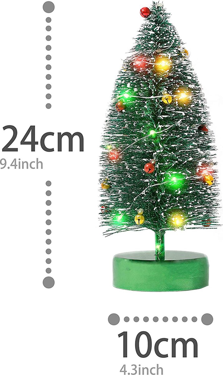 Kunstkerstboom Premium 10x10x24 cm