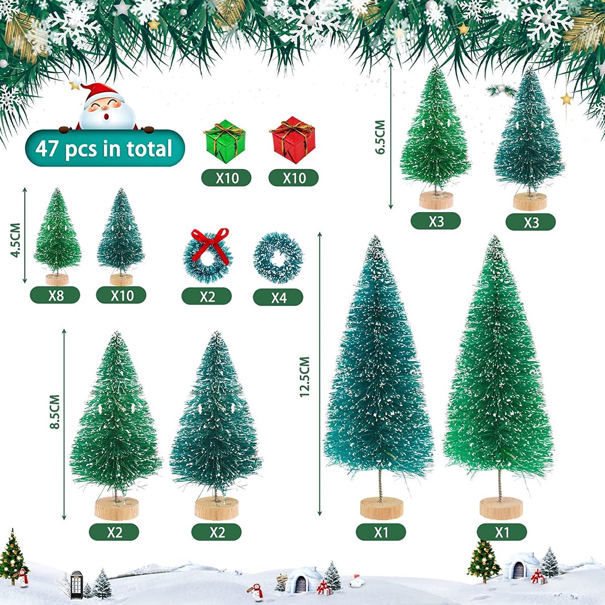 Kunstkerstboom Premium 22,7x21x5,6 cm