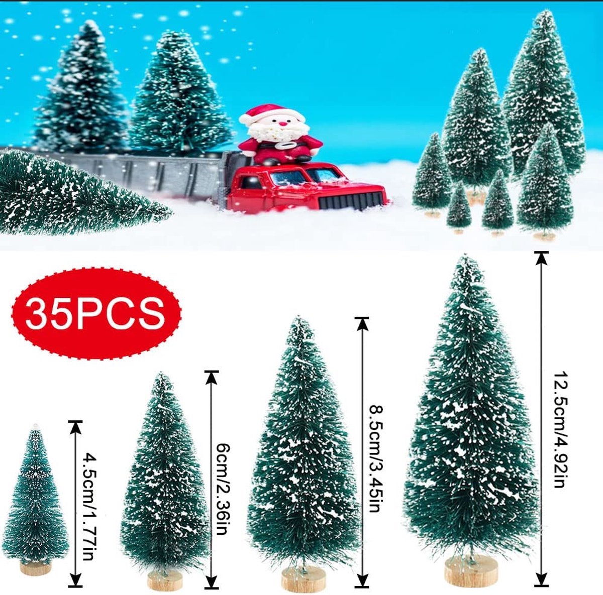 Kunstkerstboom Premium 23x14,3x5,4 cm