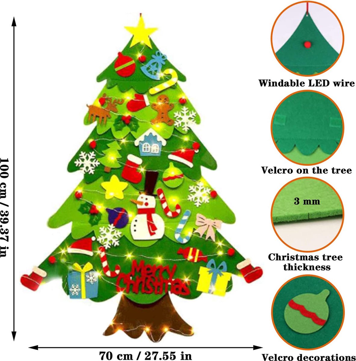 Kunstkerstboom Premium 2x100x70 cm