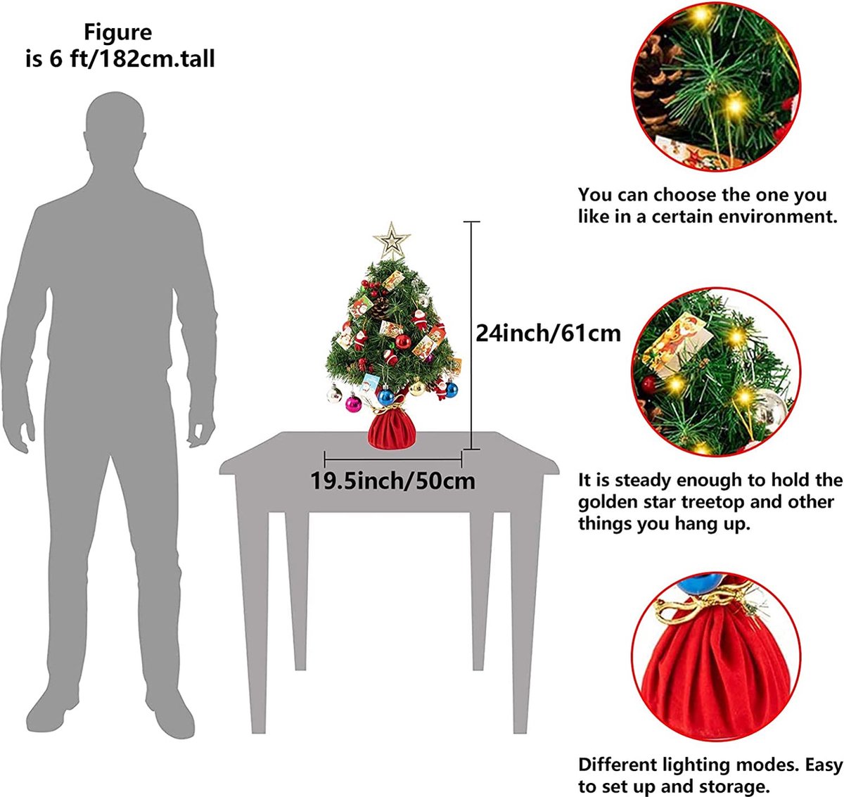Kunstkerstboom Premium 50x50x61 cm