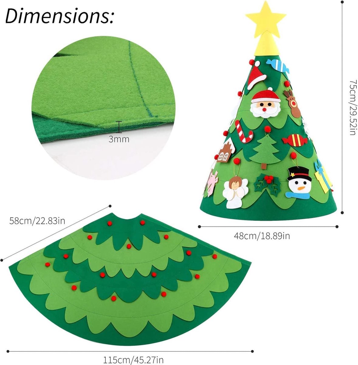 Kunstkerstboom Premium 55x55x92 cm
