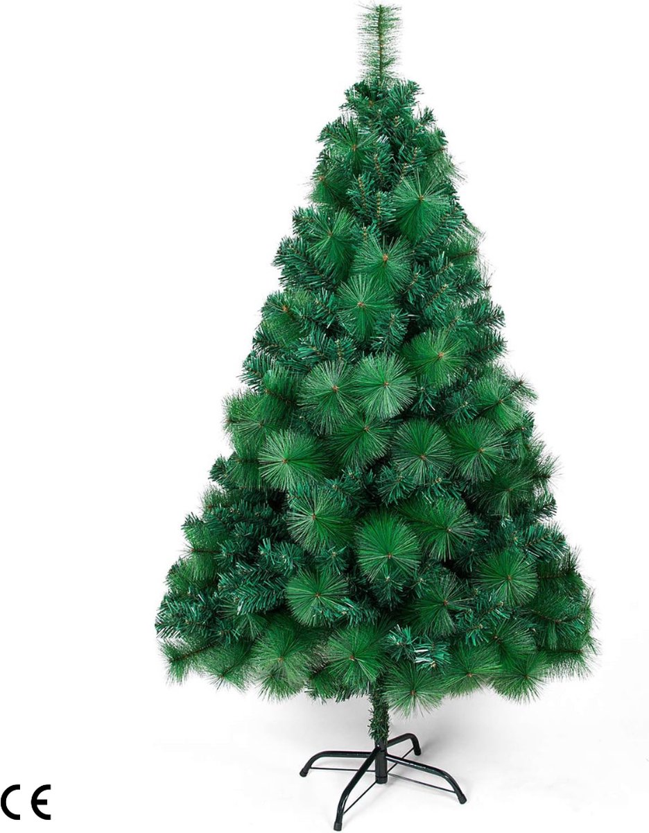 Kunstkerstboom PVC 180 cm met metalen standaard groen