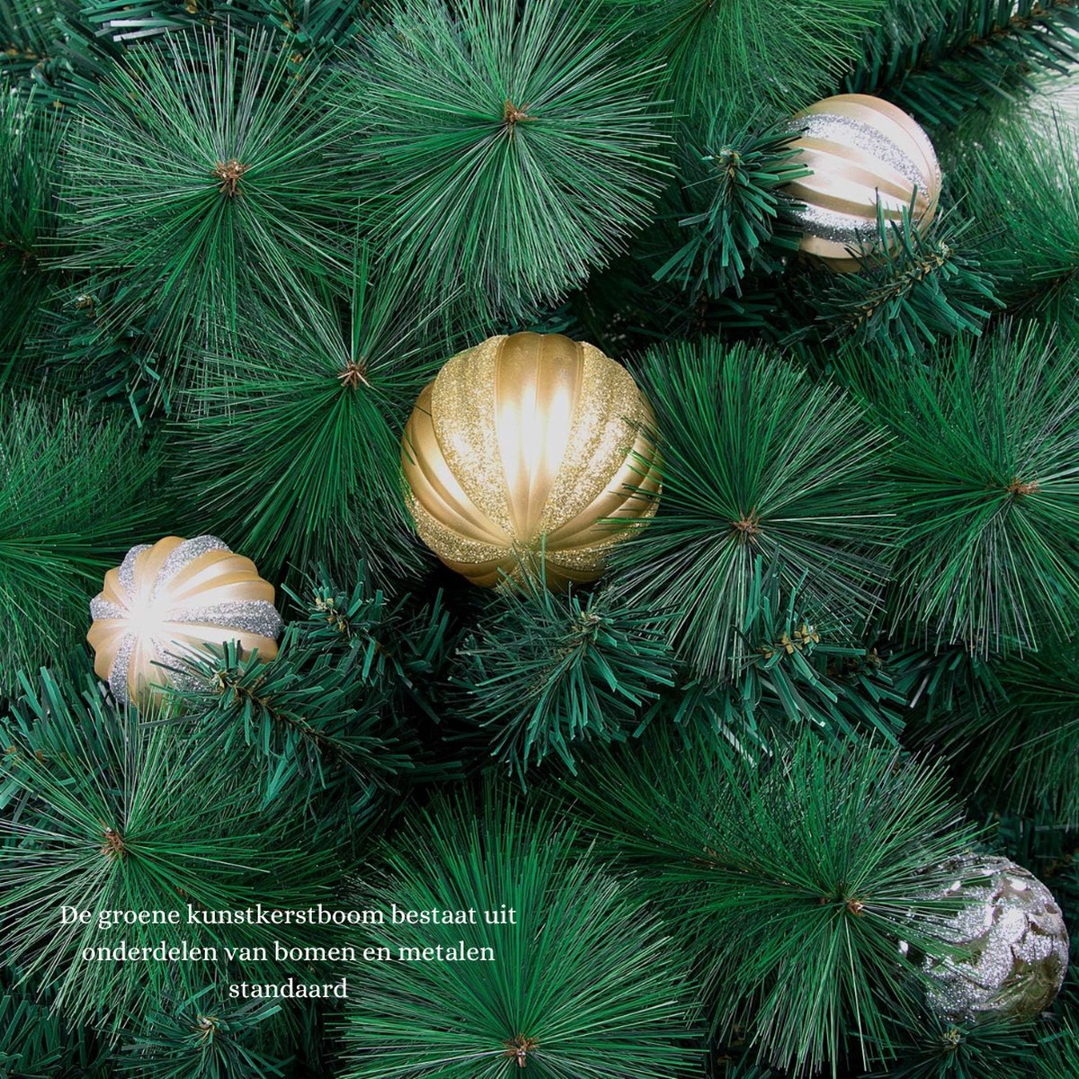 Kunstkerstboom PVC 180 cm met metalen standaard groen
