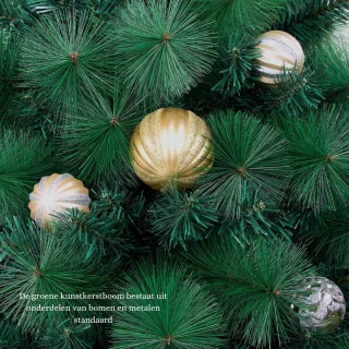 Kunstkerstboom PVC 180 cm met metalen standaard groen