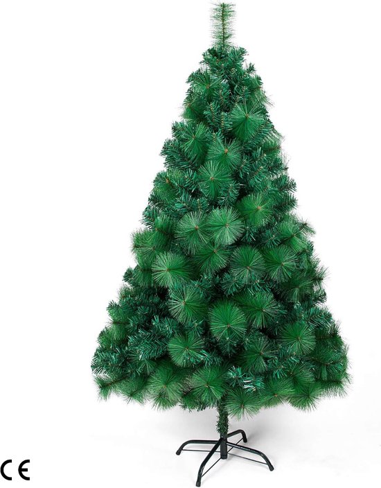 Kunstkerstboom PVC 180 cm met metalen standaard groen