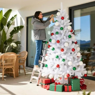 Kunstkerstboom PVC 240 cm wit