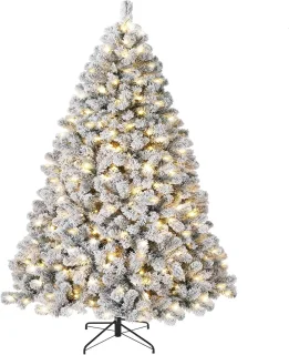 Kunstkerstboom PVC Dennenboom 180 cm Besneeuwd