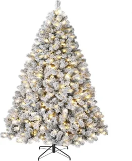 Kunstkerstboom PVC Dennenboom 180 cm Besneeuwd
