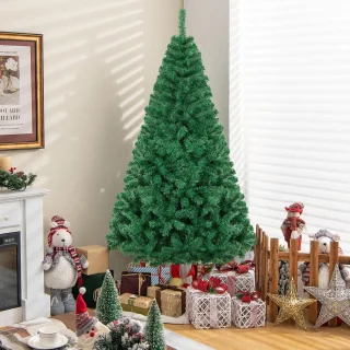 Kunstkerstboom PVC Hoog met Metalen Standaard - Groen