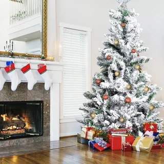 Kunstkerstboom PVC met sneeuweffect 120-180 cm