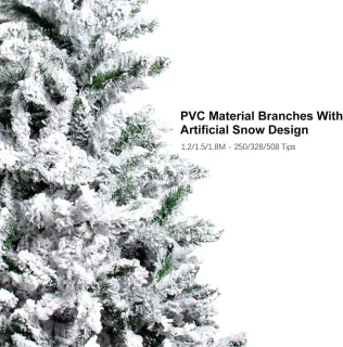 Kunstkerstboom PVC met sneeuweffect 120-180 cm