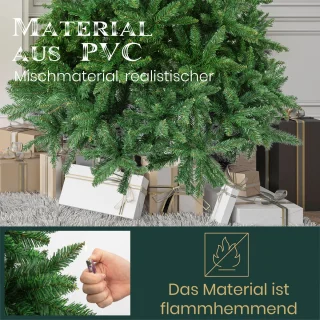 Kunstkerstboom PVC-spar 180 cm met metalen standaard