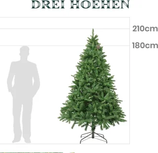 Kunstkerstboom PVC-spar 180 cm met metalen standaard