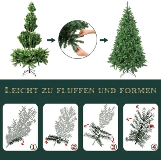 Kunstkerstboom PVC-spar 180 cm met metalen standaard