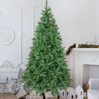 Kunstkerstboom PVC-spar 180 cm met metalen standaard