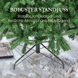 Kunstkerstboom PVC-spar 180 cm met metalen standaard
