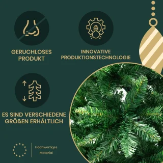 Kunstkerstboom PVC-spar 180 cm met metalen standaard