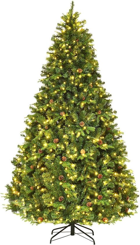 Kunstkerstboom Realistische Dennenboom met Verlichting 210-240 cm