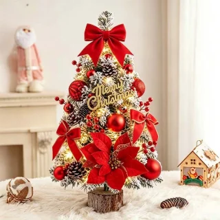 Kunstkerstboom rood – 60 cm