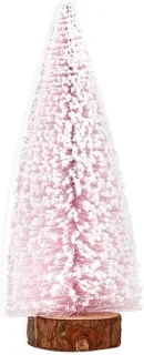 Kunstkerstboom set van 2, 10 cm, roze