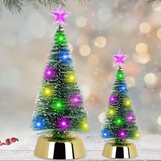 Kunstkerstboom set van 2 (19 cm + 25 cm)