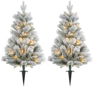 Kunstkerstboom – set van 2 – traditionele kerstboom