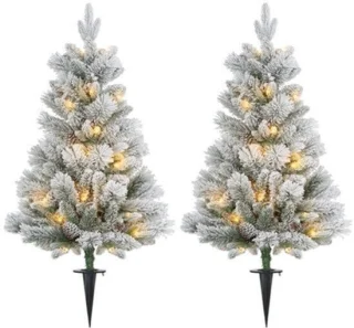 Kunstkerstboom set van 2 – traditionele kerstboom