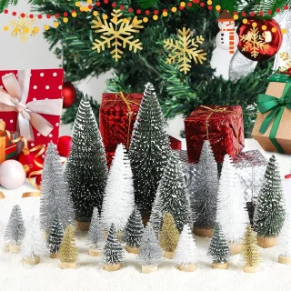 Kunstkerstboom Set van 21 - Mini kerstbomen