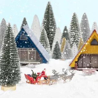 Kunstkerstboom Set van 21 - Mini kerstbomen