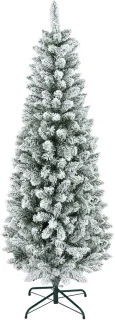 Kunstkerstboom Slank 180 cm groen/wit