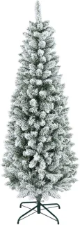 Kunstkerstboom Slank 180 cm groen/wit