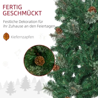 Kunstkerstboom slank type 54 x 195 cm groen