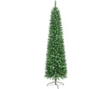 Kunstkerstboom smal 150 cm groen met metalen sokkel
