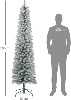 Kunstkerstboom Smal 210 cm Groen