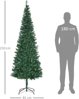 Kunstkerstboom Smal 210 cm Ø81 cm