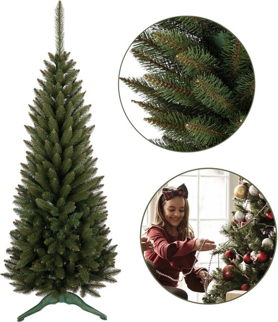Kunstkerstboom Smalle Spar PVC 180 cm