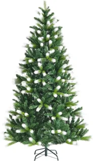 Kunstkerstboom sneeuw 180 cm met metalen standaard