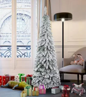Kunstkerstboom Sneeuw 180 cm Slim Pencil Tree