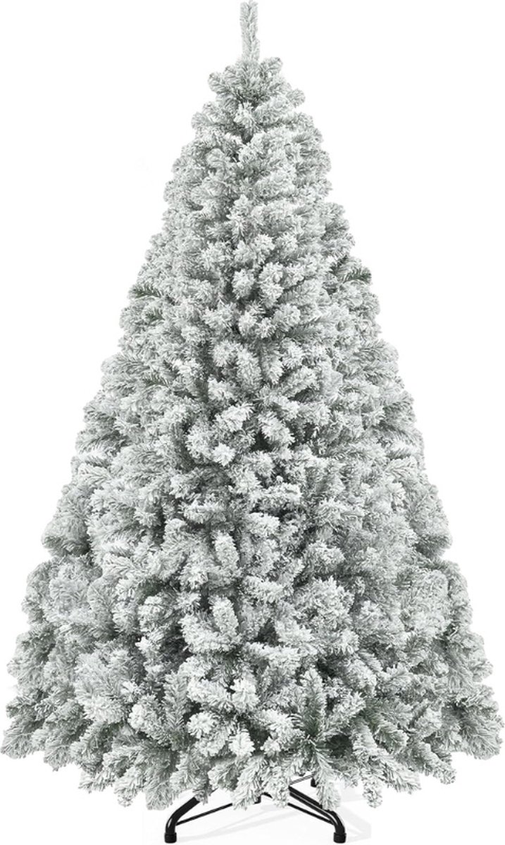 kunstkerstboom sneeuw 182 cm vouwbaar met standaard