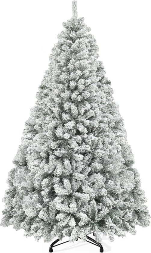 kunstkerstboom sneeuw 182 cm vouwbaar met standaard