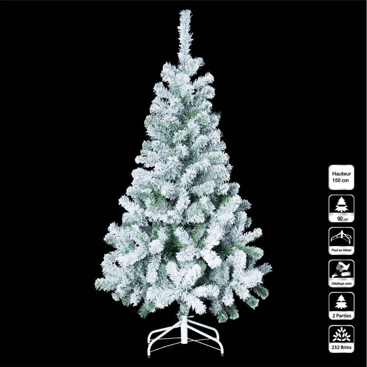 Kunstkerstboom Sneeuw H150 cm