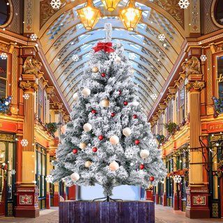 Kunstkerstboom Sneeuwden PVC 180 cm met metalen standaard
